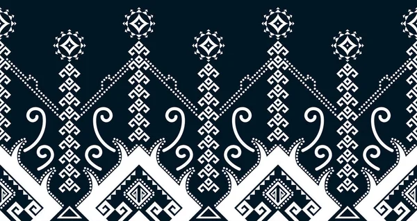 抽象的なエスニックパターンシームレスなデザインラインホワイト アステカ幾何学的背景Ep ヴィンテージ装飾プリント ファブリックとテキスタイル パッケージのための素晴らしい — ストックベクタ