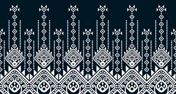 抽象的な民族パターンシームレスなデザインラインホワイト アステカ幾何学的背景Ep ヴィンテージ装飾プリント ファブリックとテキスタイル パッケージのための素晴らしい — ストックベクタ