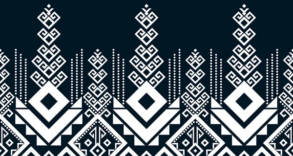 Abstract Etnisch Patroon Naadloze Design Lijn Wit Azteekse Geometrische Achtergrond Stockillustratie