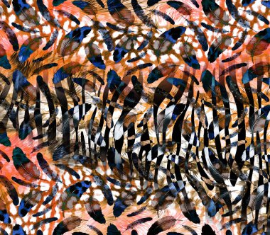 modern karışık baskı deseni, tekstil tasarımı