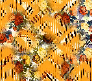 modern karışık baskı deseni, tekstil tasarımı