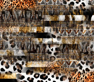 modern karışık baskı deseni, tekstil tasarımı