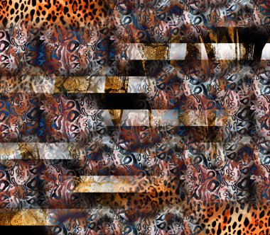 modern karışık baskı deseni, tekstil tasarımı