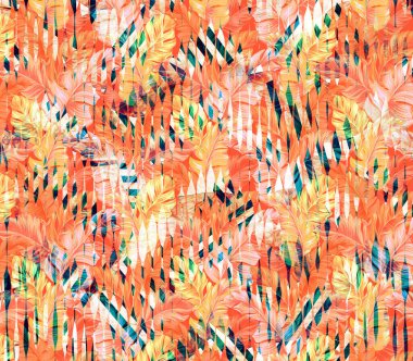 Renkli ve siyah ve beyaz leopar yılan dokularının kombinasyonu tekstil desenleri