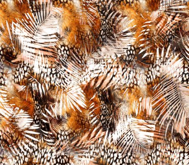 Renkli ve siyah ve beyaz leopar yılan dokularının kombinasyonu tekstil desenleri