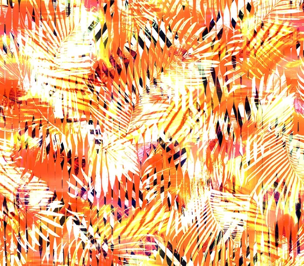 Kombination Aus Bunten Und Schwarz Weißen Leopardenschlangen Texturen Textilmuster — Stockfoto