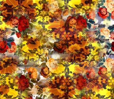 Renkli ve siyah ve beyaz leopar yılan dokularının kombinasyonu tekstil desenleri