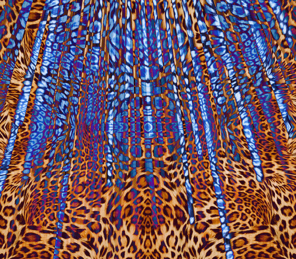 сочетание красочных и черно-белых леопардовых текстур змей текстильной узор