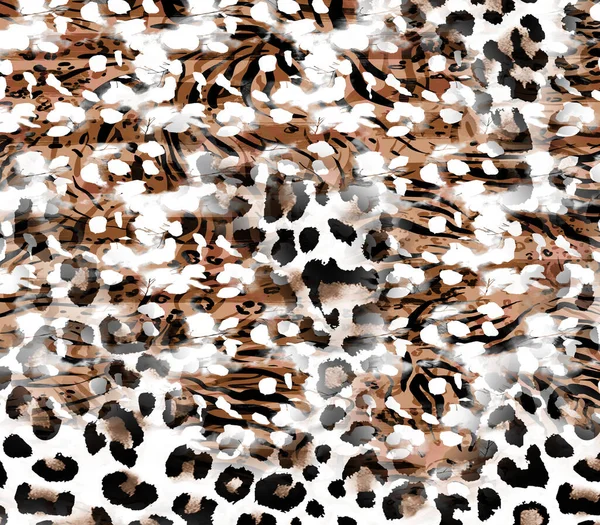 Combination Colorful Black White Leopard Snake Textures Textile Pattern — Stock Photo, Image