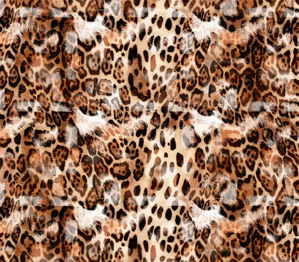 Combinazione Texture Colorate Bianco Nero Leopardo Serpente Modello Tessile — Foto Stock