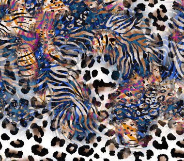 dijital boyalı soyut tasarım, renkli doku, kumaş deseni, iz tasarımları, leopar desenli çiçek desenleri