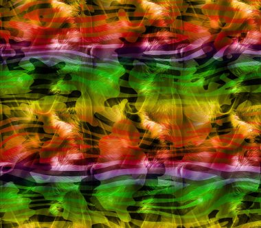 dijital boyalı soyut tasarım, renkli doku, kumaş deseni, iz tasarımları, leopar desenli çiçek desenleri