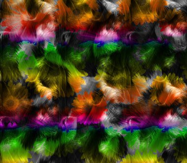 dijital boyalı soyut tasarım, renkli doku, kumaş deseni, iz tasarımları, leopar desenli çiçek desenleri