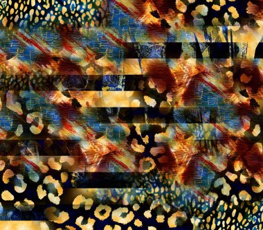 Soyut dekoratif geometrik süs. Yazdırma, Yeni Sezon, Kolaj Moda Çalışmaları, Yeni Moda Tasarım Şablonları.