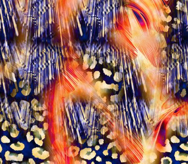 Soyut dekoratif geometrik süs. Yazdırma, Yeni Sezon, Kolaj Moda Çalışmaları, Yeni Moda Tasarım Şablonları.