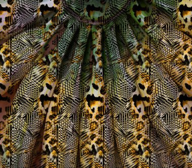 Soyut dekoratif geometrik süs. Yazdırma, Yeni Sezon, Kolaj Moda Çalışmaları, Yeni Moda Tasarım Şablonları.