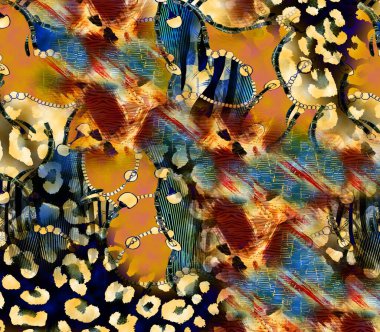 Soyut dekoratif geometrik süs. Yazdırma, Yeni Sezon, Kolaj Moda Çalışmaları, Yeni Moda Tasarım Şablonları.