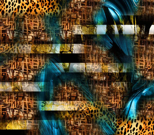 Soyut dekoratif geometrik süs. Yazdırma, Yeni Sezon, Kolaj Moda Çalışmaları, Yeni Moda Tasarım Şablonları.