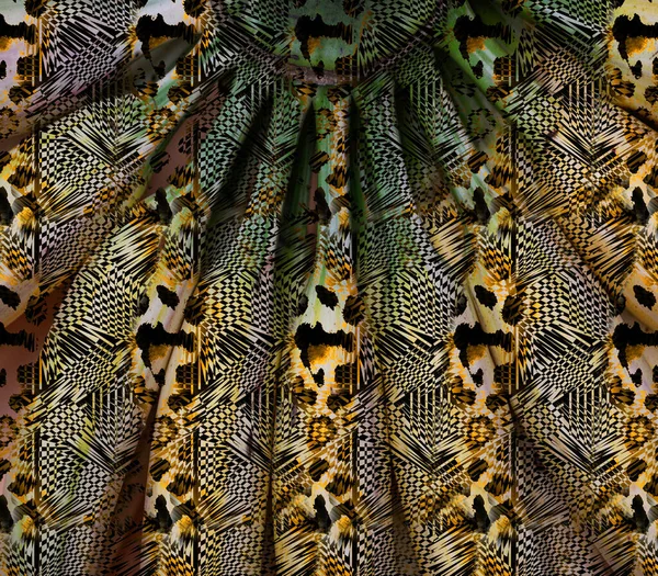 Soyut dekoratif geometrik süs. Yazdırma, Yeni Sezon, Kolaj Moda Çalışmaları, Yeni Moda Tasarım Şablonları.