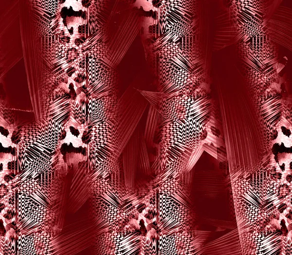 Abstraktes Dekoratives Geometrisches Ornament Print Neue Saison Collage Mode Muster — Stockfoto