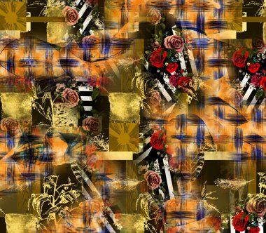 Renkli hayvan izleri, kumaş desenleri