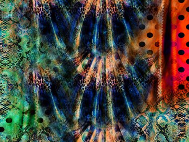 Renkli hayvan izleri, kumaş desenleri