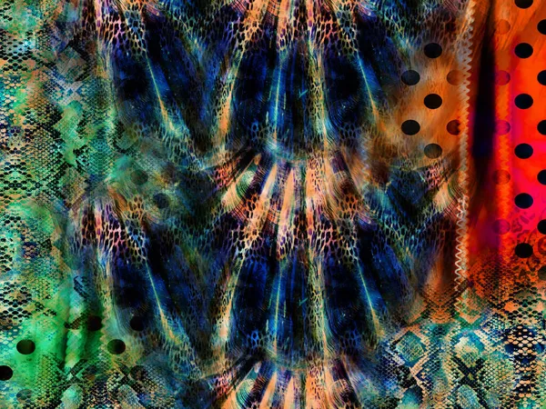 Renkli hayvan izleri, kumaş desenleri