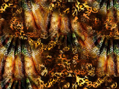 Yazdır, Afrika Hayvan İzleri. Klasik Doğal Şablon. Siyah Egzotik Hayvan Modeli. Tekstil Giysi Tasarımı..