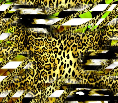 Yazdır, Afrika Hayvan İzleri. Klasik Doğal Şablon. Siyah Egzotik Hayvan Modeli. Tekstil Giysi Tasarımı..