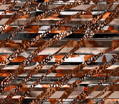 Yazdır, Afrika Hayvan İzleri. Klasik Doğal Şablon. Siyah Egzotik Hayvan Modeli. Tekstil Giysi Tasarımı..