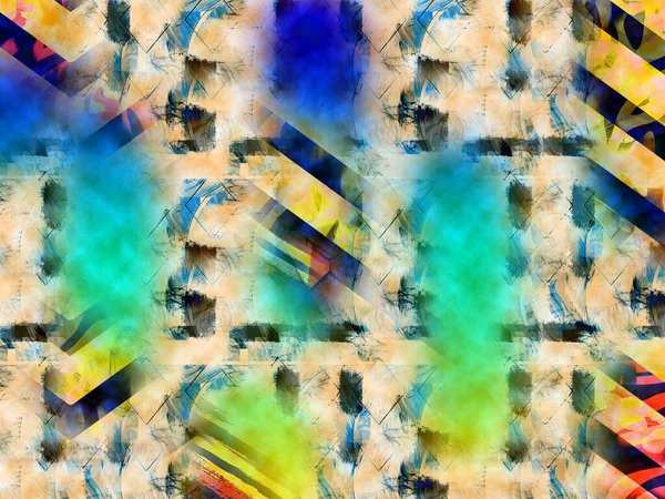 Motif Impression Tissu Fond Multicolore Modèle Coloré Conception Graphique Créative — Photo