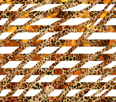 Yazdır, Afrika Hayvan İzleri. Klasik Doğal Şablon. Siyah Egzotik Hayvan Modeli. Tekstil Giysi Tasarımı..
