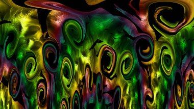 Dijital efektler. Çok renkli soyut arkaplan. Renkli desen. Poster, broşür, el ilanı ve kart için yaratıcı grafik tasarımı. Eşsiz duvar kâğıdı. Ağ, kumaş ve not defteri kapağı için arkaplan.