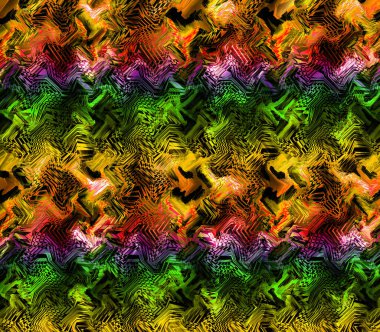 Dijital efektler. Çok renkli soyut arkaplan. Renkli desen. Poster, broşür, el ilanı ve kart için yaratıcı grafik tasarımı. Eşsiz duvar kâğıdı. Ağ, kumaş ve not defteri kapağı için arkaplan.