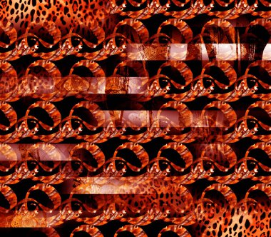 Soyut dekoratif geometrik süs. Yazdırma, Yeni Sezon, Kolaj Moda Çalışmaları, Yeni Moda Tasarım Şablonları.