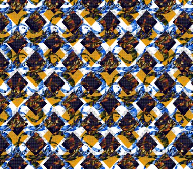 Soyut dekoratif geometrik süs. Yazdırma, Yeni Sezon, Kolaj Moda Çalışmaları, Yeni Moda Tasarım Şablonları.