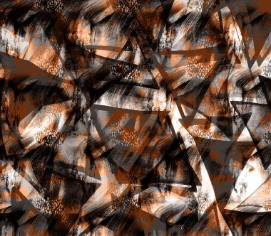 Soyut dekoratif geometrik süs. Yazdırma, Yeni Sezon, Kolaj Moda Çalışmaları, Yeni Moda Tasarım Şablonları.