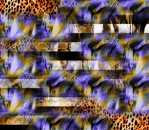 Adorno Geométrico Decorativo Abstracto Imprimir Nueva Temporada Collage Fashion Pattern —  Fotos de Stock