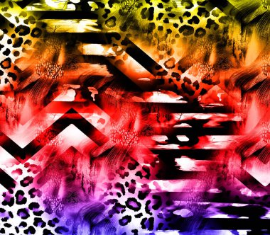 Soyut dekoratif geometrik süs. Yazdırma, Yeni Sezon, Kolaj Moda Çalışmaları, Yeni Moda Tasarım Şablonları.