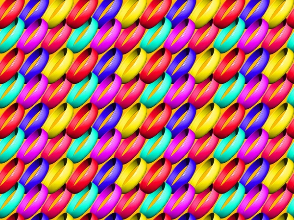 Rendering Abstract Capsule Colorful Background Seamless Pattern Rendering Illustration Colorful — Stock Photo, Image