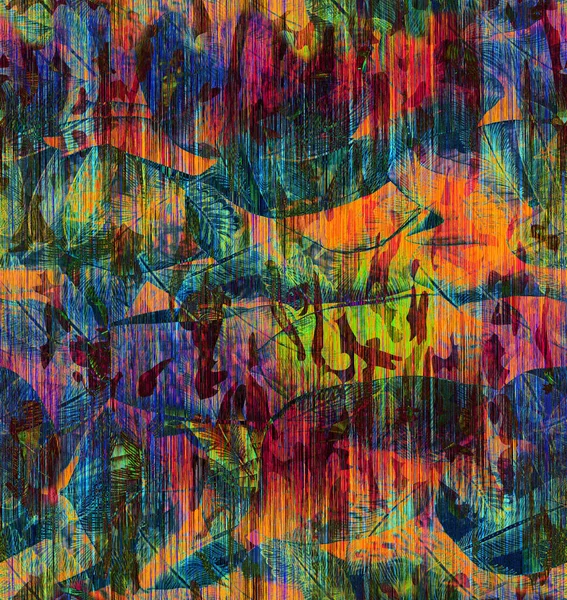 Pittura Mano Senza Cuciture Abstract Trend Disegno Della Pelle Leopardo — Foto Stock