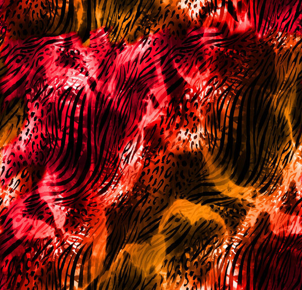 Seamless Hand Painting Abstract.Trend The most preferred leopard skin design.Clothing and leopard pattern is the most used pattern in the textile industry.The most preferred colors and stylish vivid