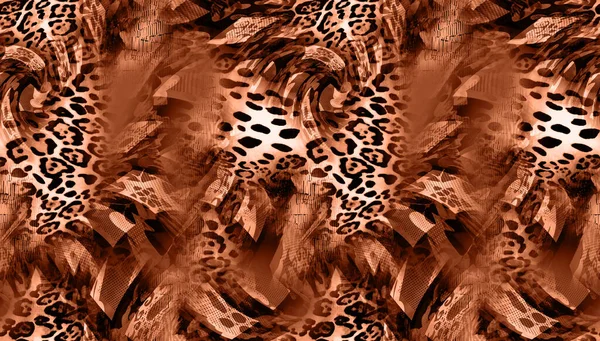 Nahtlose Abstrakte Muster Design Mit Abstrakten Tierhaut Effekte Digitales Design — Stockfoto