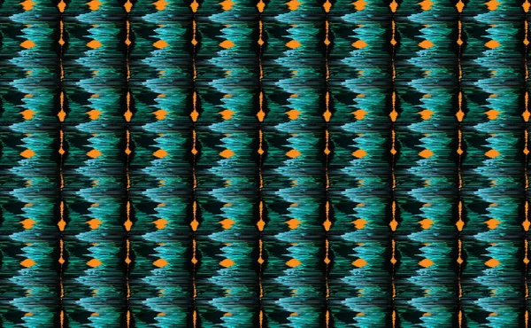 Naadloos Patroon Met Multicolor Driehoek Geometrische Vormen Donkere Achtergrond Retro — Stockfoto