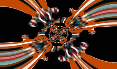 Tekstil gökkuşağı arızası sanatsal kolaj dokusu arka planı. Düzensiz suluboya boya boya desenleri. Ombre boho batik 'i parmak izinin her yerinde bozmuş. Modaya uygun ıslak etki..