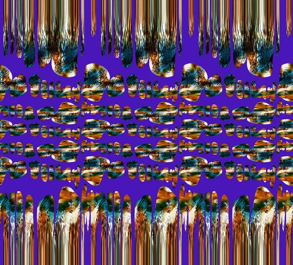 Têxtil Arco Íris Glitch Artístico Colagem Textura Fundo Sangramento Irregular — Fotografia de Stock