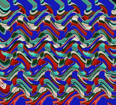 Tekstil gökkuşağı arızası sanatsal kolaj dokusu arka planı. Düzensiz suluboya boya boya desenleri. Ombre boho batik 'i parmak izinin her yerinde bozmuş. Modaya uygun ıslak etki..