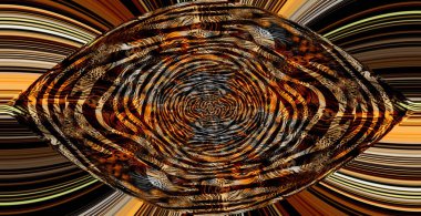 Tekstil baskısı. Soyut arkaplan. Renkli kıyafet desenleri. Çok renkli yarım tonlu noktalar arka plan. Eşmerkezli daireler fraktal..