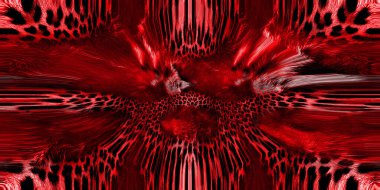 Tekstil baskısı. Soyut arkaplan. Renkli kıyafet desenleri. Çok renkli yarım tonlu noktalar arka plan. Eşmerkezli daireler fraktal..