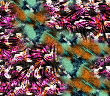 Soyut sanat eserleri. Renkli dokular. Tasarım elementleriyle yaratıcı kavram kalıpları. Moda desenleri. Yaratıcı duvar kağıdı veya tasarım için resim